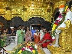 सिने अभिनेत्री शिल्पा शेट्टी ने पती राज कुंद्रा सह घेतले साई दर्शन ,