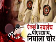 चोरी करून पळून जातांना पोलीस उपनिरक्षकास पोलिसांनी ठोकल्या बेड्या ,