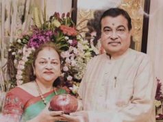 नितिन गडकरी यांच्या शेतकरी पत्नीने शेतात पिकवला एक किलो चा कांदा ,