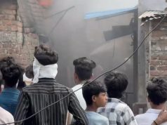 यवतमाळ शहरातील अप्सरा टॉकीज येथे अचानक घराला आग लागली