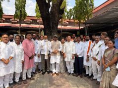 मविआचे उमेदवार साहेबराव कांबळे यांचा अर्ज दाखल; हिरा पॅलेसमध्ये नगरसेवकांच्या बैठकीत विजयाचा निर्धार